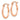 14k Rose Gold Polished Knife-Edge Tube Hoop Earrings - Image 1
