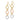 14k Tri-Color Gold Dangle Earrings with Diamond-Cut Circles - Image 1