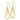 14K Gold Teardrop Dangle Earrings with Polished and Textured Finish - Image 1