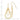 14K Gold Teardrop Dangle Earrings with Polished and Textured Finish - Image 3