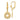 14k Gold Filigree Circle Dangle Earrings for Effortless Style - Image 1