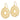 14K Gold Lace Filigree Circle Dangle Earrings - Image 1