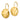 14k Gold Hammered Circle Disc Earrings - Image 1
