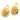 14k Gold Hammered Circle Disc Earrings - Modern Minimalist Style - Image 1