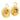 14k Gold Hammered Circle Disc Wire Earrings - Image 1