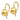 14k Gold Hollow Half Ball Wire Earrings - Modern Statement Style - Image 1