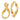 14K Gold Twisted Oval Hoop Earrings for Effortless Chic Style - Image 2