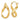 14K Gold Twisted Oval Hoop Earrings for Effortless Chic Style - Image 1