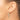 14k White & Rose Gold Twisted Hoop Earrings with Satin Finish - Image 3