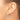 14k White Gold Polished, Satin and Diamond-cut Hoop Earrings - Image 3
