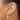 14k White Gold Satin and Diamond-cut Claddagh Hoop Earrings - Image 2