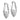14k White Gold Diamond-Cut Claddagh Hoop Earrings - Image 1