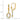 14K Two-Tone Textured and Polished Ovals Dangle Leverback Earrings - Image 3