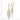 14K Two-tone Polished Diamond-cut Dangle Leverback Earrings - Image 4