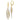 14K Two-tone Polished Diamond-cut Dangle Leverback Earrings - Image 1