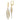14K Two-tone Polished Diamond-cut Dangle Leverback Earrings - Image 6