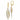 14K Two-tone Polished Diamond-cut Dangle Leverback Earrings - Image 7