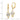14K Two-Tone Diamond-Cut Dangle Earrings with Twist Design - Image 3