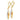 14K Two-tone with White Rhodium Diamond-cut Twist Dangle Leverback Earrings - Image 1