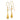 14K Gold Grooved Teardrop Dangle Earrings - Image 1