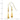 14K Gold Grooved Teardrop Dangle Earrings - Image 3