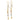 14k Tri-Color Gold Triple Heart Dangle Earrings - Image 2