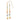 14k Tri-Color Gold Triple Heart Dangle Earrings - Image 1