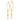 14K Twisted Bar Dangle Wire Earrings - Image 1