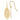 14k Polished Flower in Oval Frame Dangle French Hook Earrings - Image 1