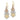 14k Tri-Color Filigree Dangle Earrings with Diamond-Cut Detail - Image 2