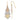 14k Tri-Color Filigree Dangle Earrings with Diamond-Cut Detail - Image 1