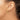 14k Gold Polished Diamond-Cut Round Hoop Earrings - Image 4