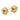 14k Yellow Gold Textured Triple Love Knot Stud Earrings - Image 2