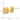 Gold knot earrings with a measurement scale on a white background