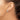 14K White Gold D/C Textured Hoop Earrings - Image 2