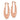 14k Rose Gold Polished Twisted Hollow Hoop Earrings - Image 1