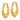 14k Gold Scalloped Heart Hollow Hoop Earrings - Image 2