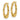 14k Gold Diamond-Cut Graduated Beaded Hoop Earrings - Image 2
