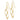 14K Gold Twisted Swirl Dangle Earrings - Image 2
