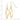 14K Gold Twisted Swirl Dangle Earrings - Image 1