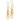14k Two-Tone Dangle Earrings with Ovals and Mirror Beads - Image 1