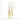 14k Two-Tone Dangle Earrings with Ovals and Mirror Beads - Image 3