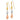 14k Tri-Color Teardrop Dangle Earrings with Diamond-Cut Finish - Image 1