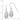 14k White Gold Textured Puffed Teardrop Dangle Earrings - Image 3