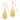 14k Textured Puffed Teardrop Dangle French Hook Earrings - Image 1