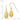 14k Textured Puffed Teardrop Dangle French Hook Earrings - Image 3