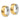 14k Two-tone Textured Hinged Hoop Earrings - Image 1