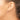 14k White Gold Diamond-Cut Oval Hoop Earrings for Effortless Elegance - Image 2