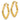 14K Diamond Cut Squared Hoop Earrings - Image 1