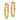 14K Gold Diamond Cut Oval Hollow Hoop Earrings - Image 1